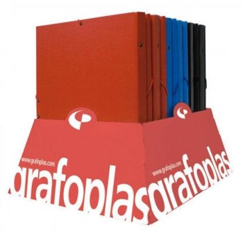 Clasificador 12 separadores con Solapa Grafoplas negro 82210010