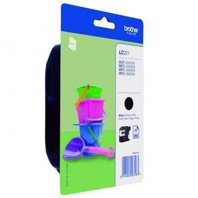Inkjet Brother Original LC221BK  Negro