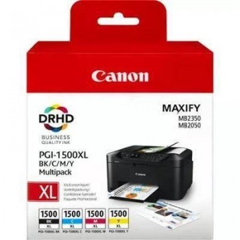 Ink Canon original Pixma PGI-1500XL pack 4 cian/magenta/amarillo/negro 9182B004