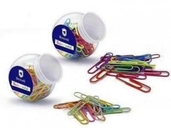 Mini bote clips metalicos 50 unidades neon pastel 328141