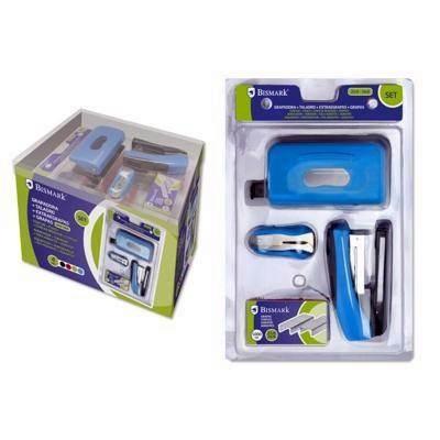 Conjunto despacho Bismark grapadora, taladro, grapas y extraegrapas 326257