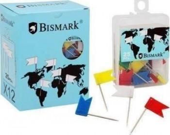 Aguja señalizadora mapa Bismark caja 25 unidades surtidas 319711