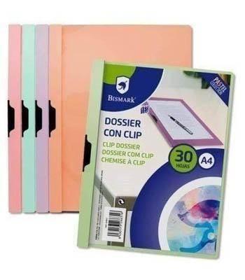 Dossier pinza Bismark A4 p/5 326631 pastel surtido