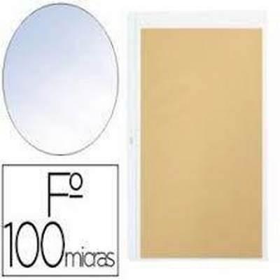 C.100 fundas portadocumentos Pardo PVC multitaladro folio