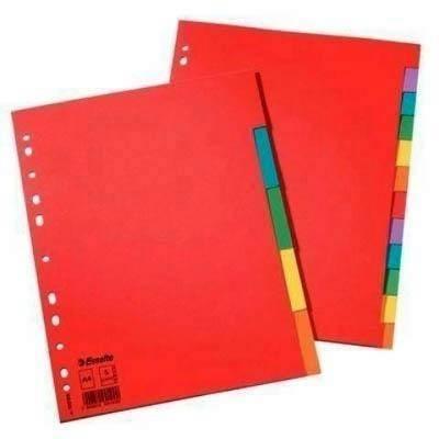 Separador Esselte carton 10 A4 100201