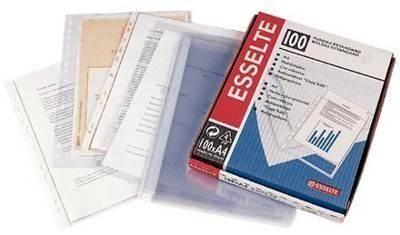 C.100 fundas portadocumentos Esselte PVC cuarto liso