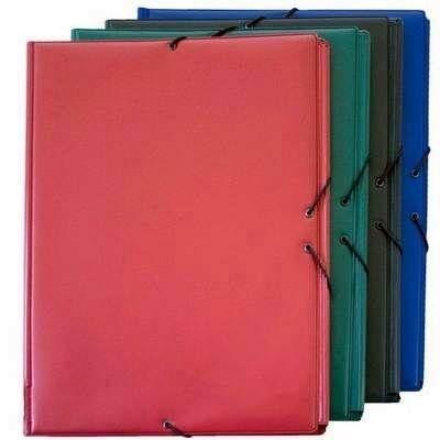 Carpeta gomas y 3 solapas Grafoplas forrada PVC folio azul