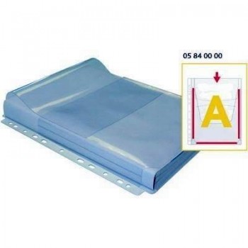 Paq.5 fundas multitaladro Grafoplas portadocumentos fuelle en A solapa A4