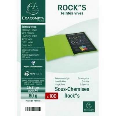 Paq.100 subcarpetas Exacompta 80g 220x310mm menta