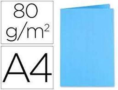 Paq.100 subcarpetas Exacompta 80g 220x310mm turquesa
