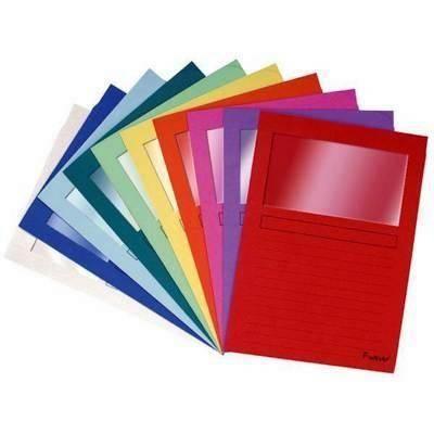 Subcarpetas Exacompta  con ventana A4 120GR paquete de 25 unidades
