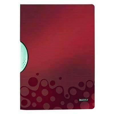 Carpeta con pinza Leitz Wow 30h A4 funcsia metalizado