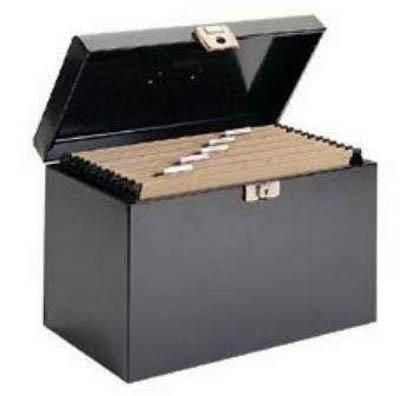 Maletín metálico Esselte 5 carpetas colgantes kraft A4 azul