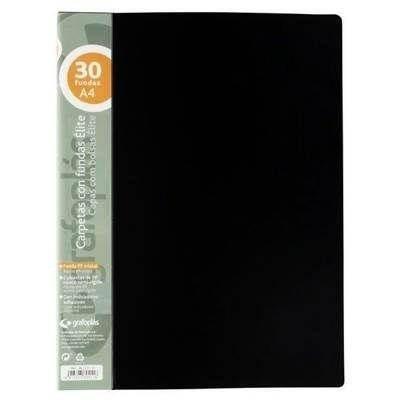 Carpeta 30 fundas personalizables Elite Grafoplas PP A4 negro