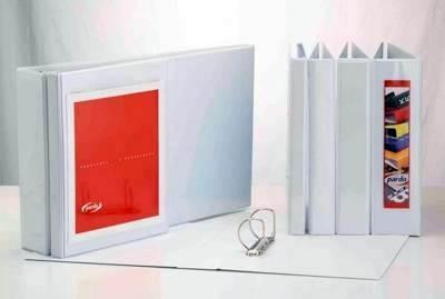 Carpeta canguro Pardo 4 anillas mixtas 16mm A4 blanco