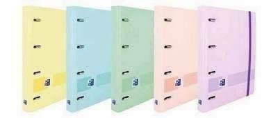 Carpebloc Oxford 400146175 A4 4 anillas 35mm 100H 90G cuadros 5x5 Live&Go colores pastel