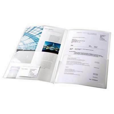 Paq.5 sobres-dossiers doble Esselte PP canguro A4 cristal