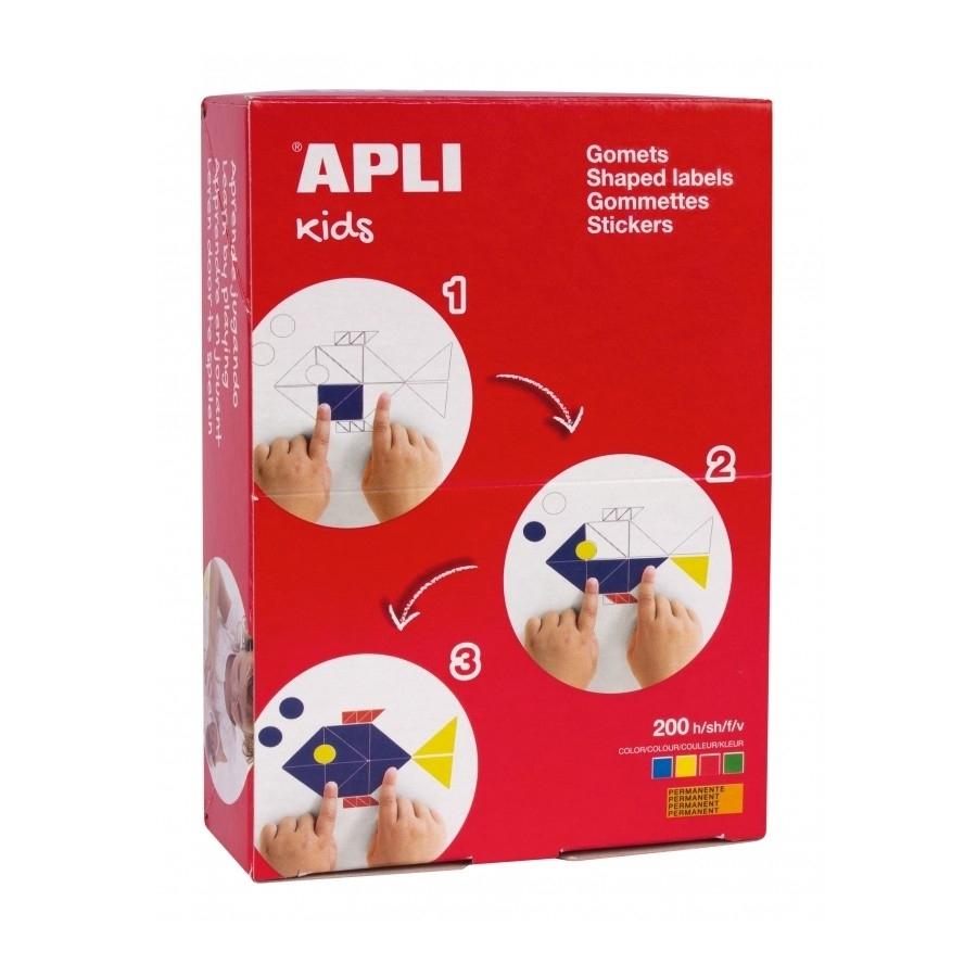 Gomets Apli 00691 circulos colores surtidos 19mm 200 hojas 8000 unidades