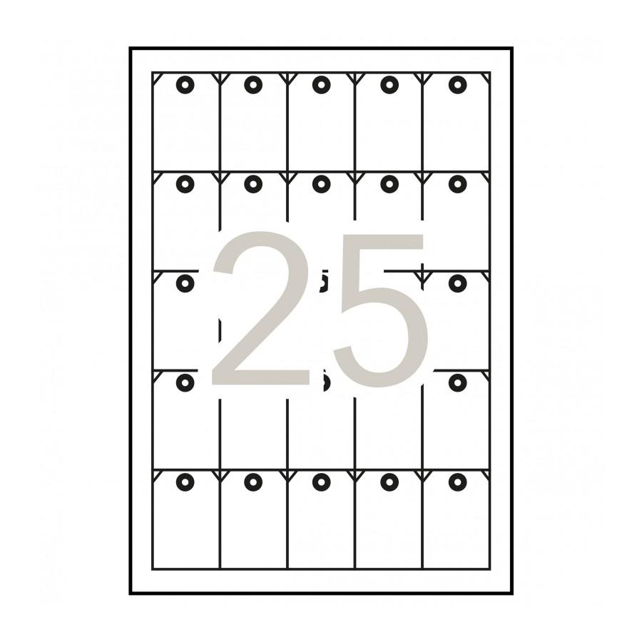 Etiquetas colgantes Apli 10234 imprimibles A4 200g 36x53mm 10 hojas