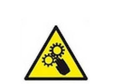 Etiqueta señalización Apli 10950 riesgo atrapamiento