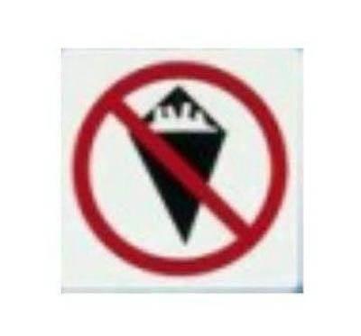 Etiqueta señalización Apli 00847 PROHIBIDO COMER