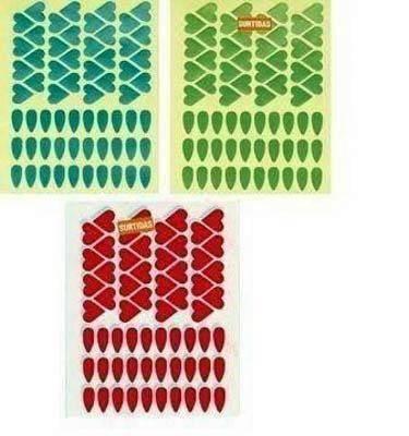 Gomettes Ineta en rollo de corazón/lágrima azul 2062