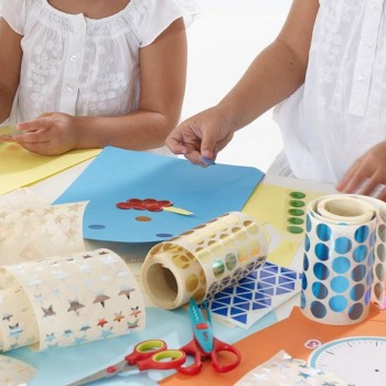 Gomets Apli 11805 estrellas metalizado oro 12,5mm y 19,5mm 3 hojas 120 unidades