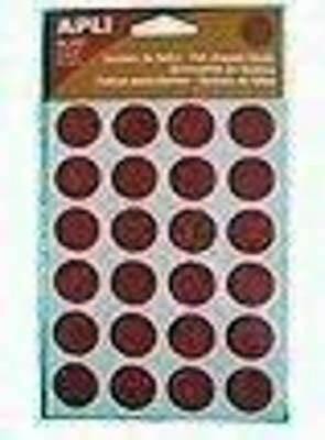 Gomets Apli 12447 circulo grande 20mm fieltro rojo