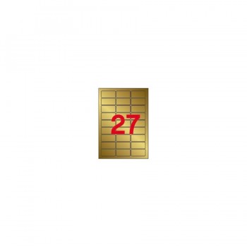 Etiquetas imprimibles Apli 14887 laser oro permanentes 63,5x29,6mm 20 hojas 540 unidades