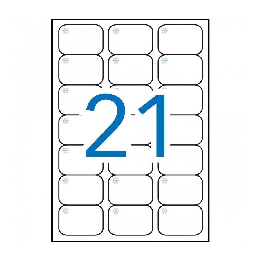 Etiquetas congelador Apli 12328 laser blancas removibles 63,5x38,1mm 10 hojas 210 unidades