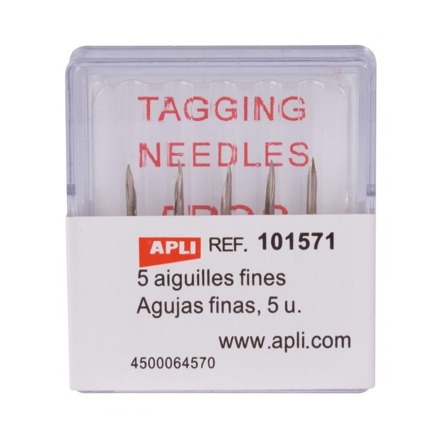 Agujas Apli 101571 finas 5 unidades para etiquetadora textil