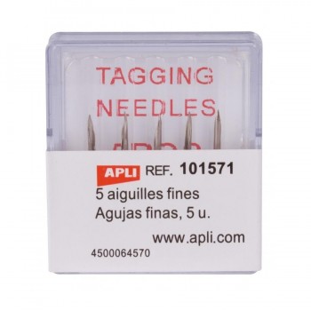 Agujas Apli 101571 finas 5 unidades para etiquetadora textil