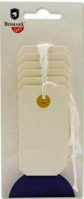 Etiqueta colgante blanca Bismark 4.5*8.5cm blister 6 unidades 328561