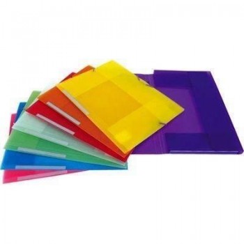 Carpeta gomas Grafoplas Colorgraf con solapas plástico 500 micras folio verde traslúcido