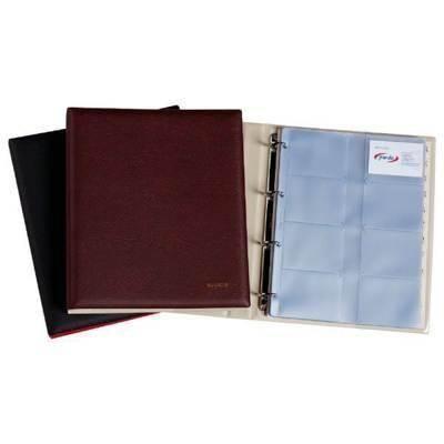 Tarjetero extra Pardo 4 anillas 20 fundas 320 tarjetas folio negro