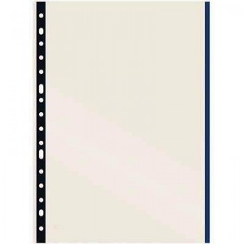 Funda Grafoplas 5510030 folio polipropileno caja de 100 multitaladro indicador azul