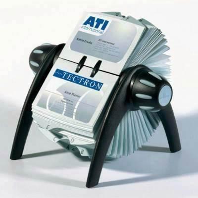 Archivador rotativo Durable visifix flip de tarjetas de visita 200 fundas transparentes 2417-01