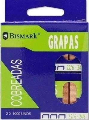 Grapas cobreadas 22/6-24-6 Bismark caja 2 unidades 316296
