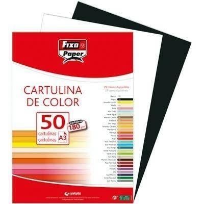 Paq.50h cartulina Fixo Paper 180g A3 blanco 11120370