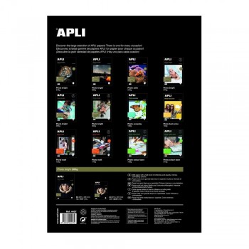 Papel fotográfico brillante Apli 04457 photo bright inkjet A3 200g 50 hojas