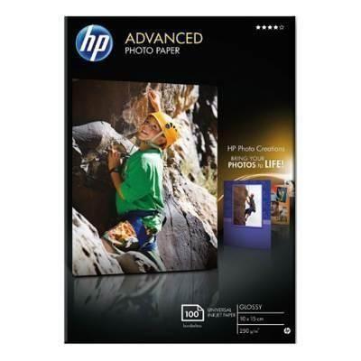 C.100h papel fotográfico satinado avanzado HP 10x15cm sin bordes