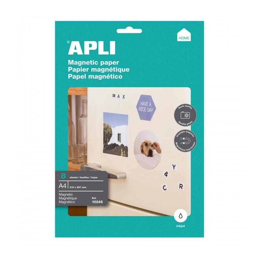 Papel Magnéico Apli 10245 inkjet paquete de 8 hojas