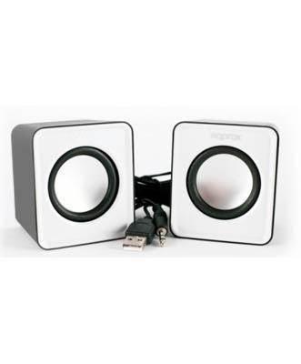 Altavoces Mini APPROX USB 5W Blanco APPSPX1W