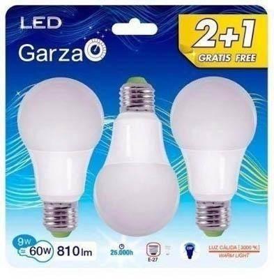 Bombilla Garza 461886 Led 9W 2+1 luz calida