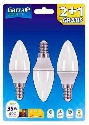 Bombilla Garza 461857 Led 5W 2+1 vela luz calida