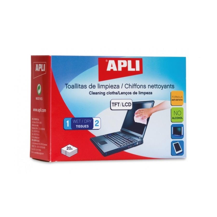 Toallitas de limpieza Apli 11325 humedo/seco 20 unidades