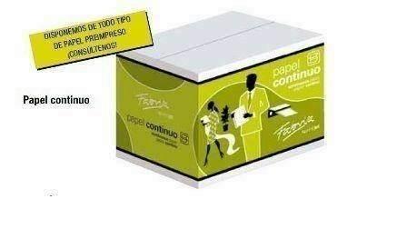 Papel continuo blanco 12*240 1 tanto 2 trepados C/2500 1242012