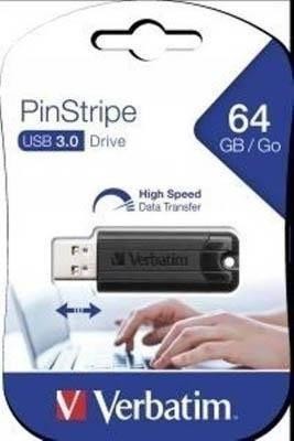 Pen drive USB Verbatim 64GB 3.0 Canon 0.24 49318 Pinstripe