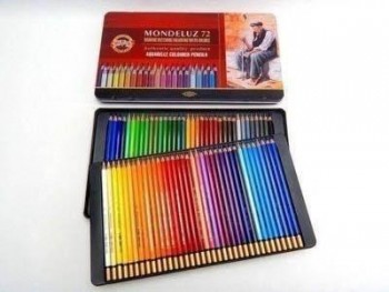 Lapiz Acuarelables Mondeluz Caja Metal C/72 Colores Surtidos 372772
