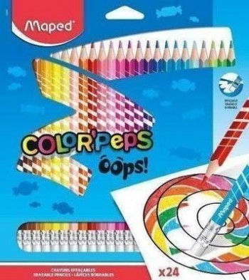 Lápices Maped de colores surtidos borrables Color Peps